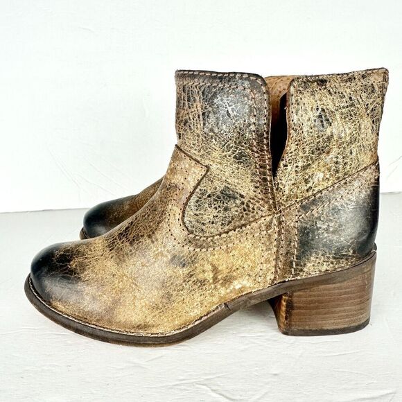 Diba True Walnut Grove Bootie Size 6.5 Western Vintage Distressed Leather - Picture 1 of 8